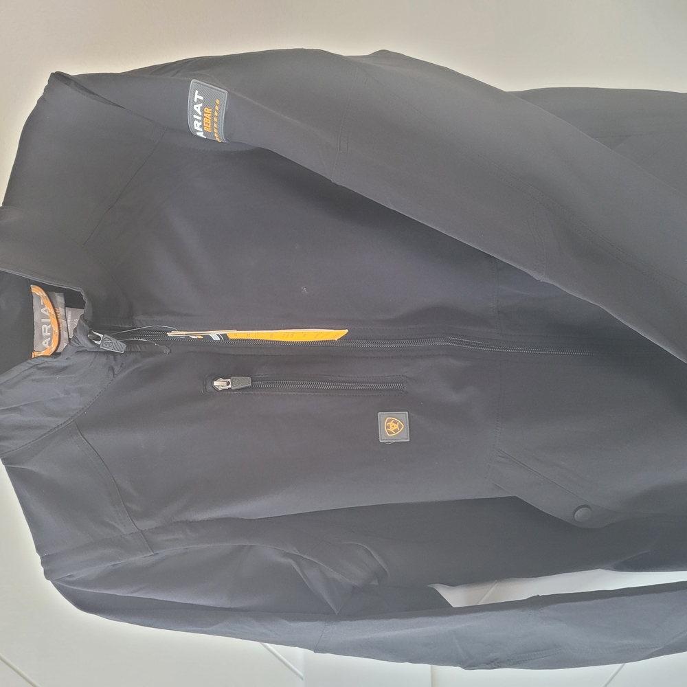 Black Carhartt Jacket with Yellow Accents